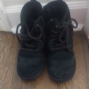 UGG Kids Black Lace-Up Boots